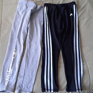 SOLD girls Champion and Adidas leggings